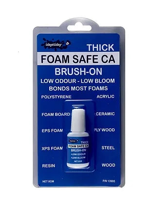 Ickysticky Hobby CA Foam Safe Glue Thick 8gm Brush On