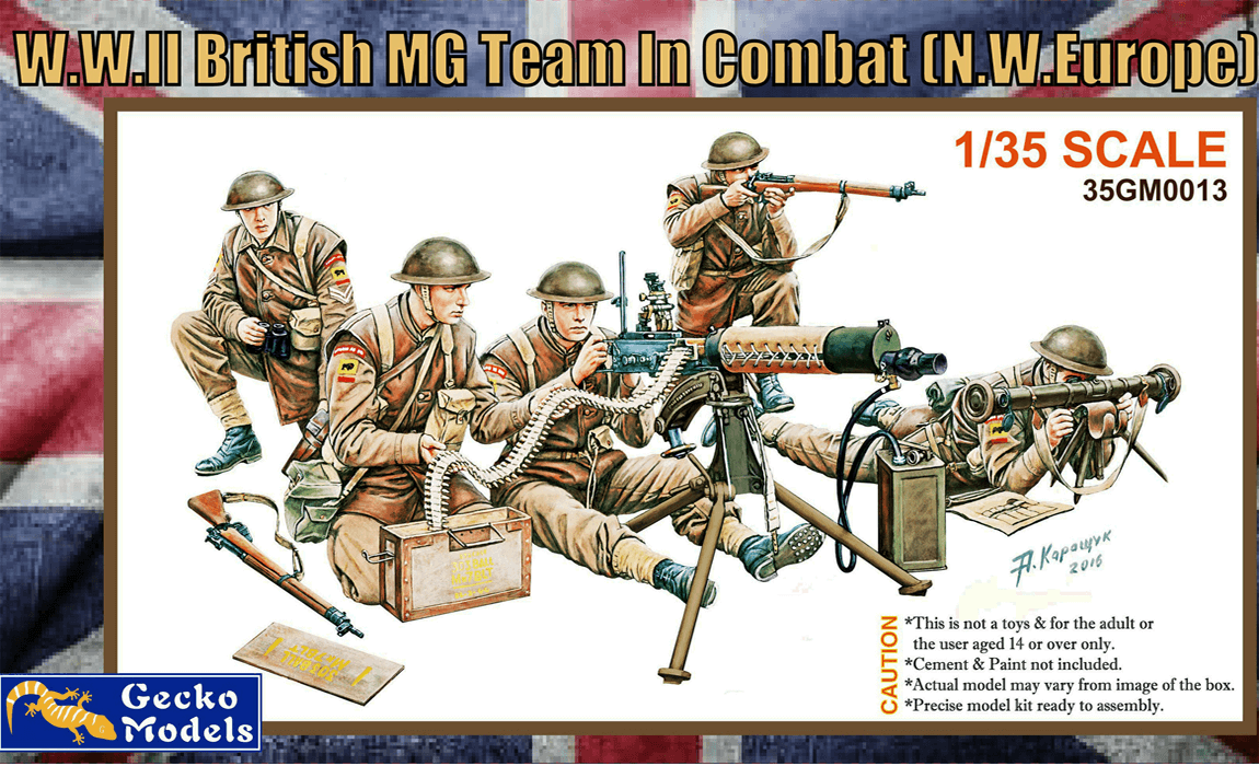 Gecko WWII British MG Team In Combat (NW Europe) 1/35