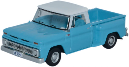 Oxford Diecast 1:87 1965 CHEVROLET PICK UP Light Blue and White 87CP65001