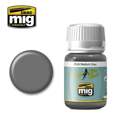 AMMO PANEL LINE WASH MEDIUM GREY 35ML AMIG1601