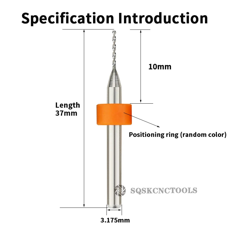 Carbide Micro Drill Bits 10pce (0.1-1.0mm)
