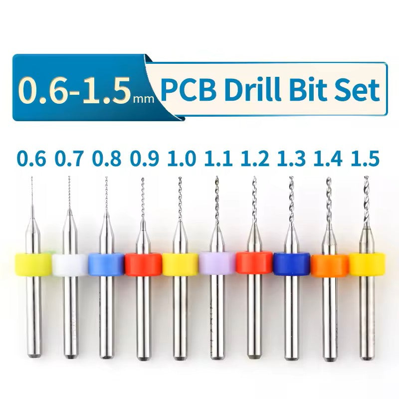 KSM Carbide Micro Drill Bits 10pce (0.6-1.5mm)