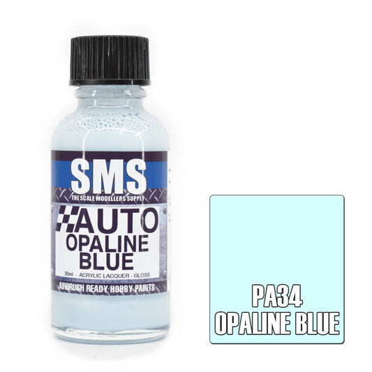 SMS Auto Colour Premium Acrylic Lacquer OPALINE BLUE PA34