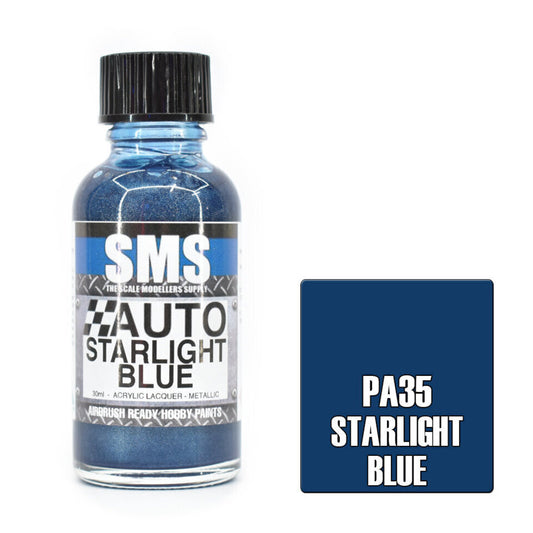 SMS Auto Colour Premium Acrylic Lacquer STARLIGHT BLUE 30ml PA35