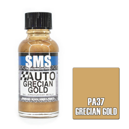 SMS Auto Colour Premium Acrylic Lacquer GRECIAN GOLD 30ml PA37