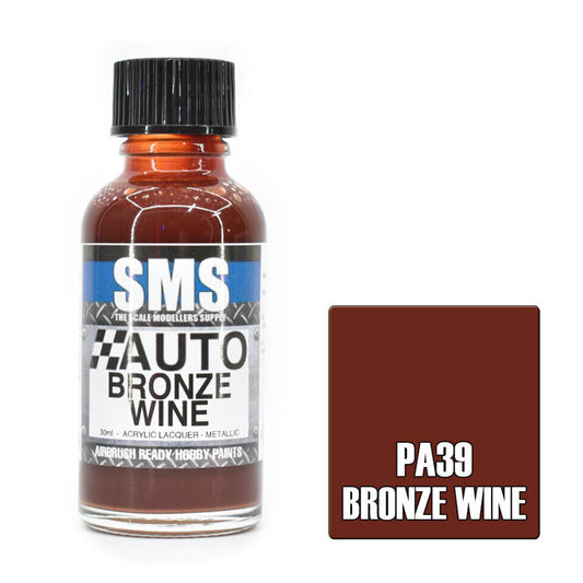 SMS Auto Colour Premium Acrylic Lacquer BRONZE WINE 30ml PA39