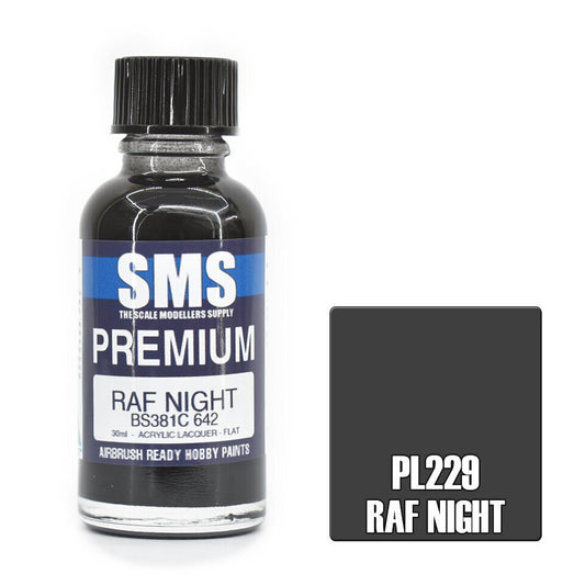 SMS Premium Acrylic Lacquer Colour RAF DARK NIGHT 30ml PL229