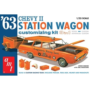 AMT 1:25 1963 Chevy II Station Wagon w/Trailer - Plastic Kit