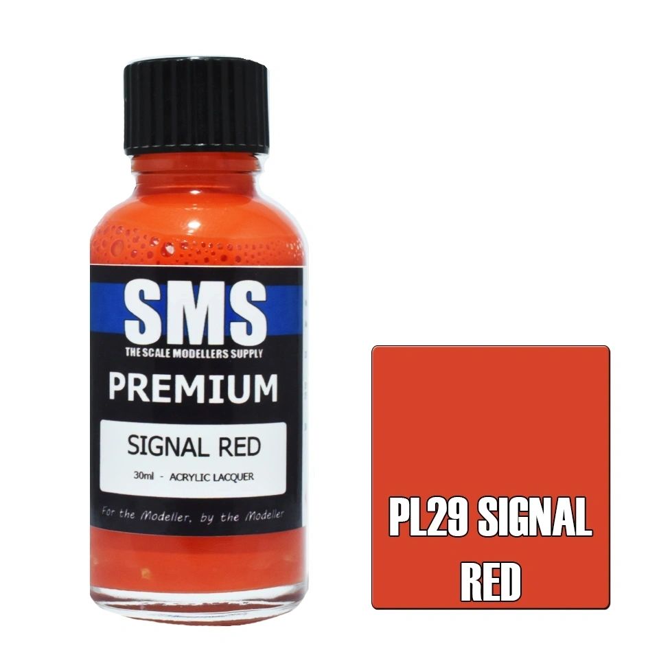 SMS Premium Acrylic Lacquer Colour Signal Red PL29