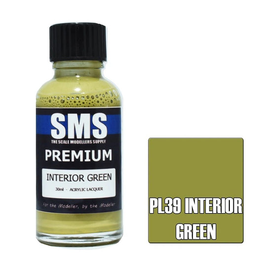 SMS Premium Acrylic Lacquer Colour Interior Green PL39