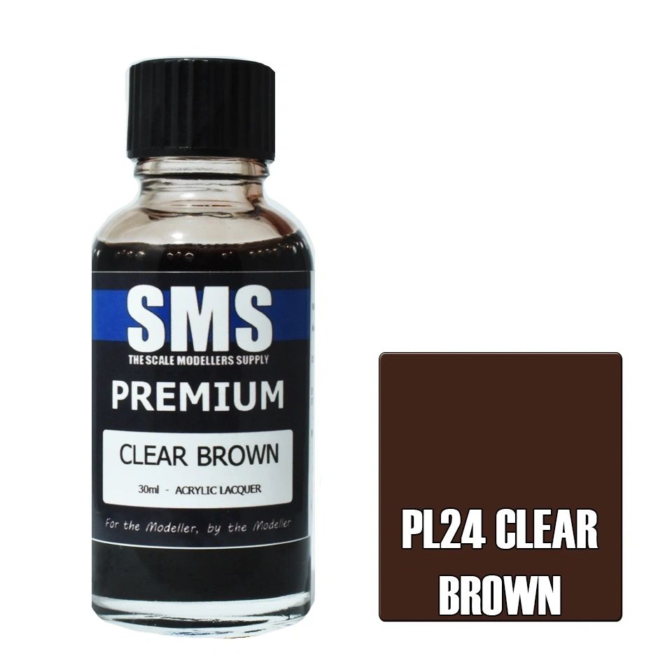 SMS Premium Acrylic Lacquer Colour Clear Brown PL24