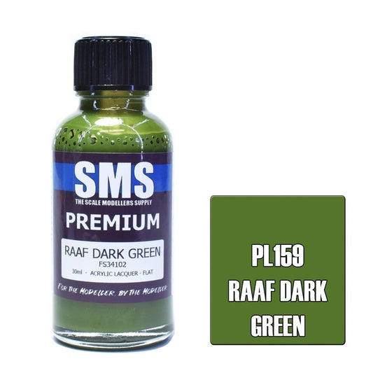 SMS Premium Acrylic Lacquer Colour RAAF Dark Green PL159