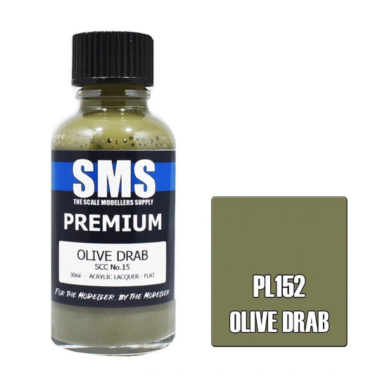 SMS Premium Acrylic Lacquer Colour Olive Drab PL152