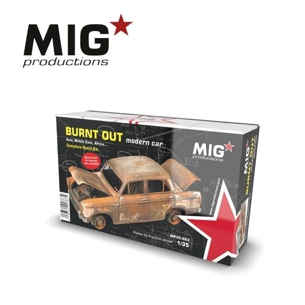 MIG Productions 1/35 Burnt Out Modern Car