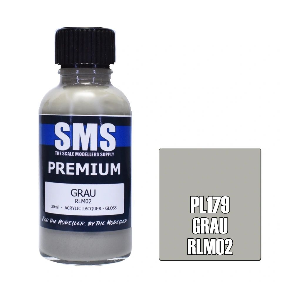 SMS Premium Acrylic Lacquer Colour Grau RLM02 PL179