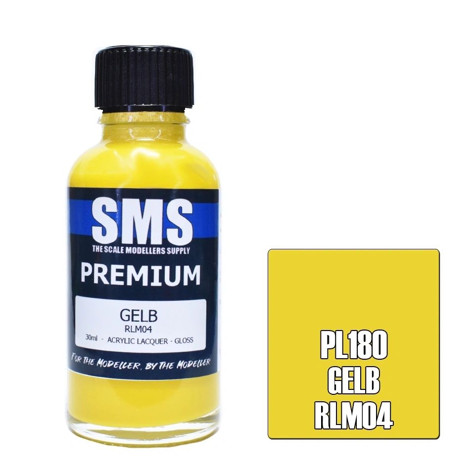 SMS Premium Acrylic Lacquer Colour Gelb RLM04 PL180