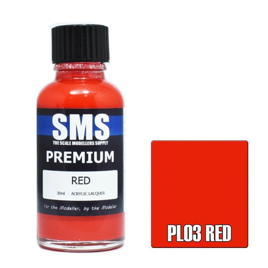 SMS Premium Acrylic Lacquer Colour Red PL03