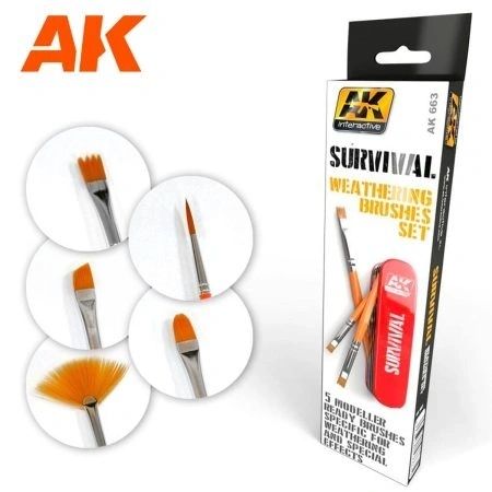 AK Survival Weathering Brush Set (5piece)
