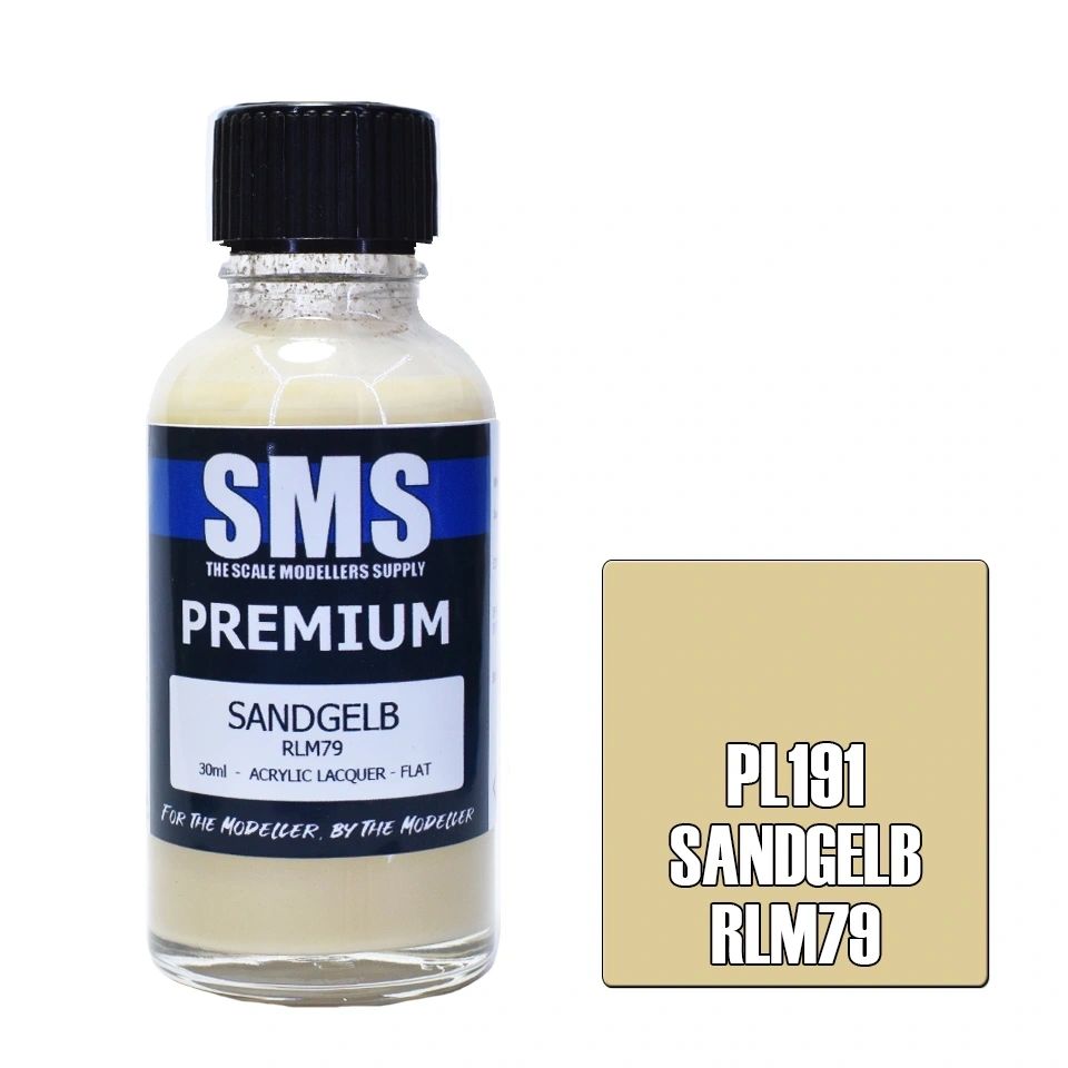 SMS Premium Acrylic Lacquer Colour Sandgelb RLM79 PL191