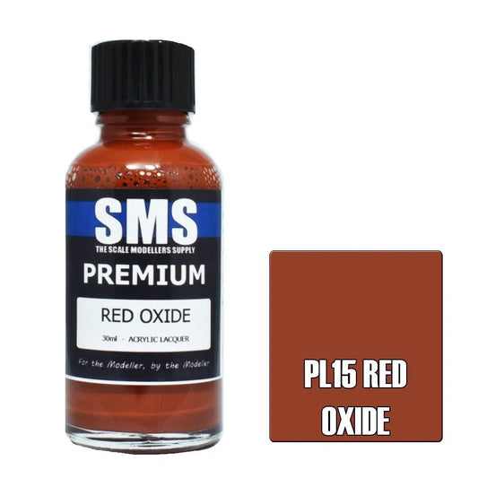 SMS Premium Acrylic Lacquer Colour RED OXIDE 30ml PL15