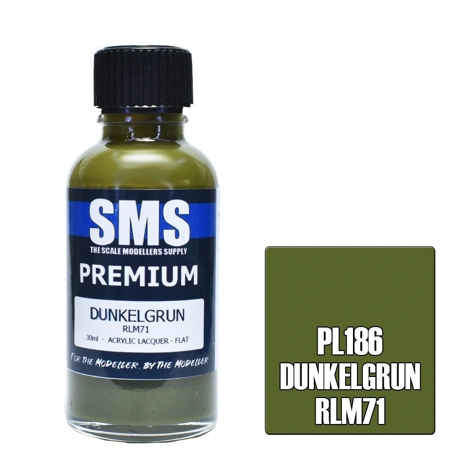 SMS Premium Acrylic Lacquer Colour Dunkelgrun RLM71 PL186