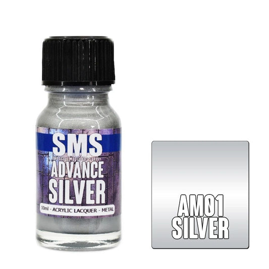 SMS Advance Acrylic Lacquer Metal Colour Silver AM01