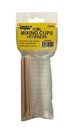 Ickysticky Mixing Cups & Stirrers 30ml (10piece)