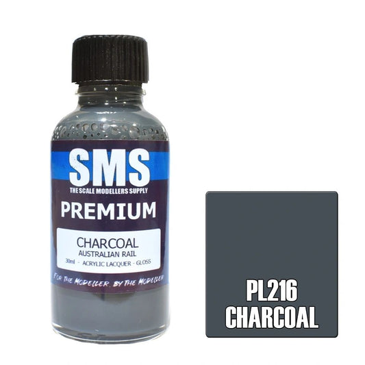 SMS Premium Acrylic Lacquer Colour Charcoal PL216