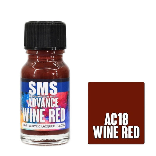 SMS Advance Acrylic Lacquer Colour Wine Red AC18