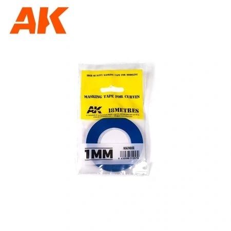 AK Masking Tape for Curves - 1mm x 18mtrs