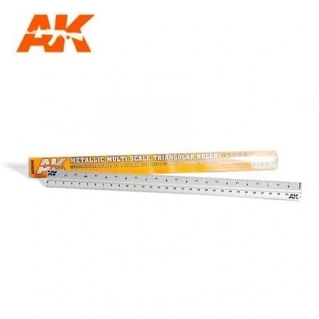 AK Metallic Multi Scale Triangular Ruler
