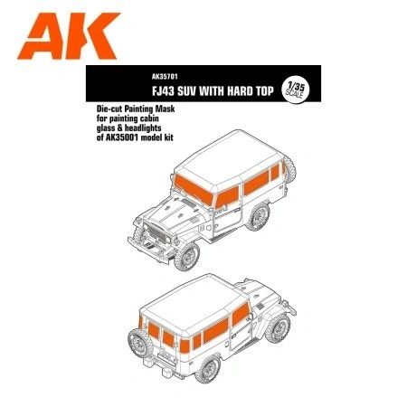 AK 1:35 FJ43 Toyota Land Cruiser Masking Kit