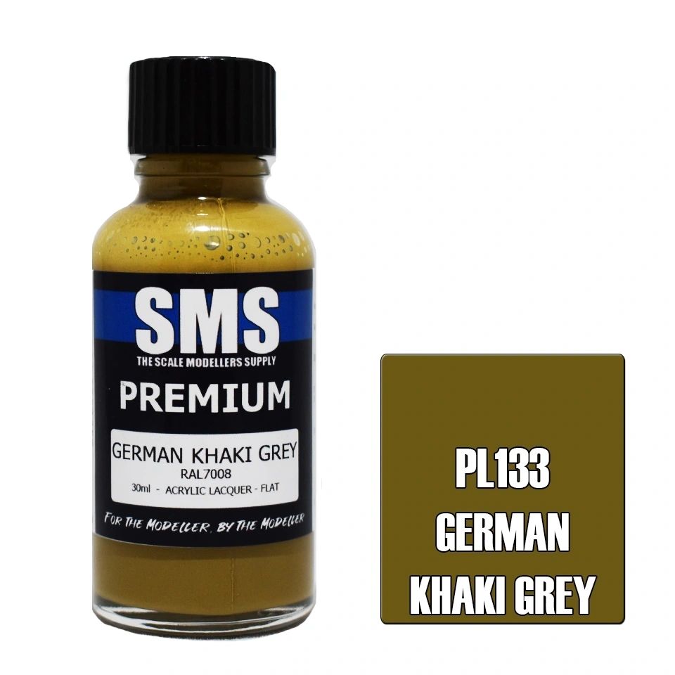 SMS Premium Acrylic Lacquer Colour German Khaki Grey PL133