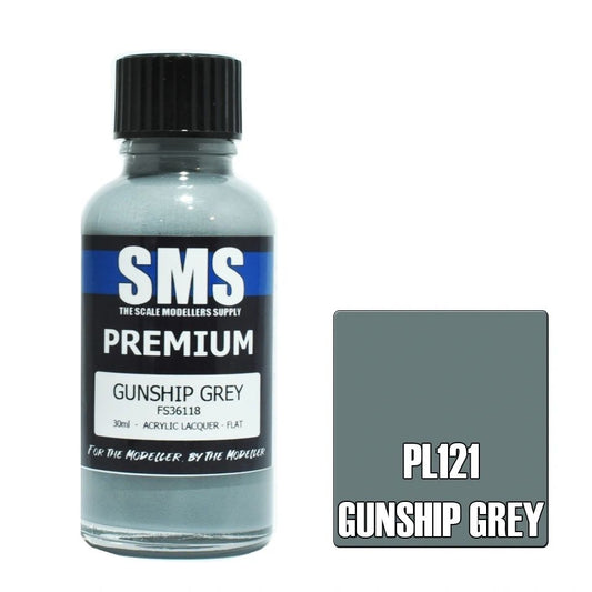 SMS Premium Acrylic Lacquer Colour Gunship Grey PL121