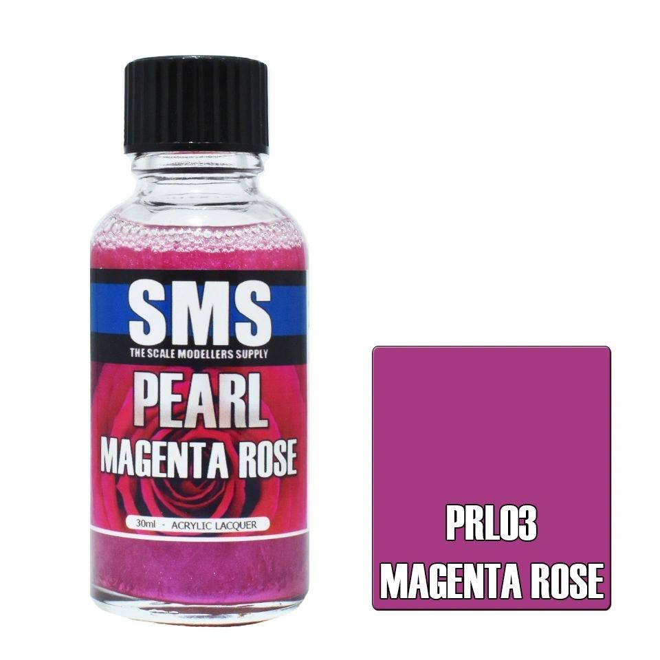 SMS Pearl Acrylic Lacquer Colour Magenta Rose PRL03