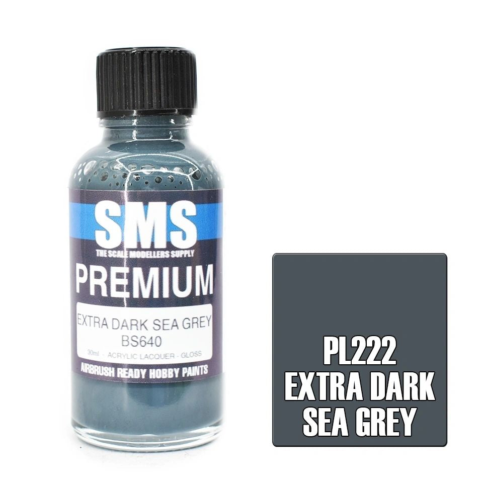 SMS Premium Acrylic Lacquer Colour Extra Dark Sea Grey PL222