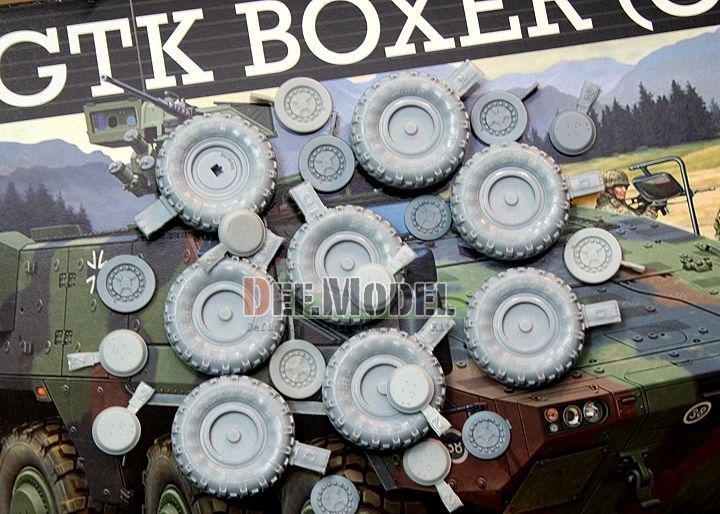 Def Model 1/35 GTK Boxer (GTFz) Wheel set (sagged) for revell kits
