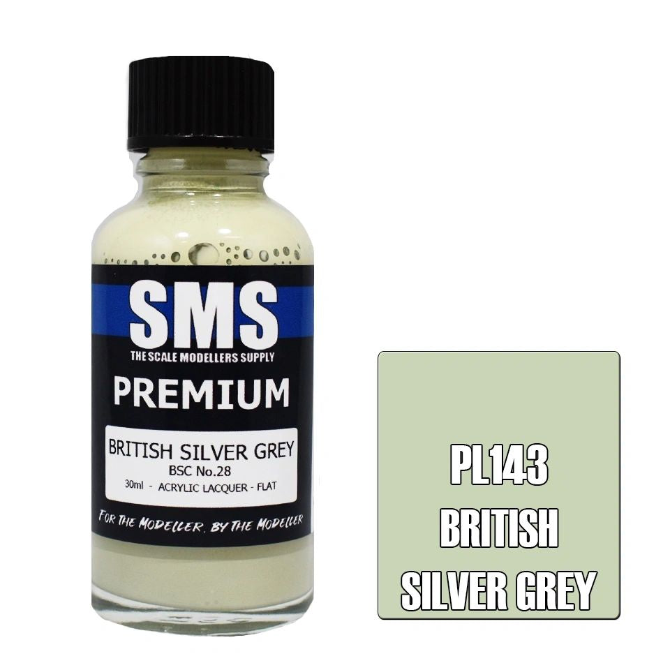 SMS Premium Acrylic Lacquer Colour British Silver Grey PL143