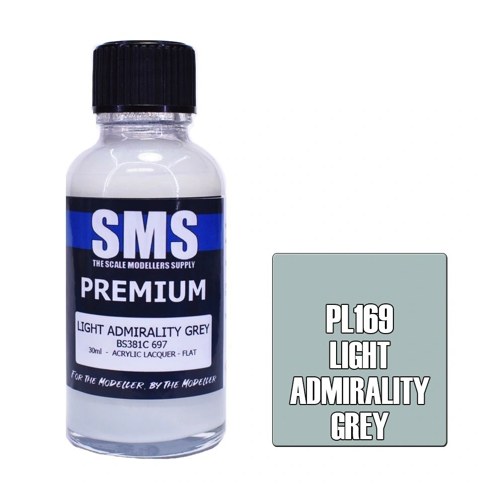 SMS Premium Acrylic Lacquer Colour Light Admirality Grey PL169