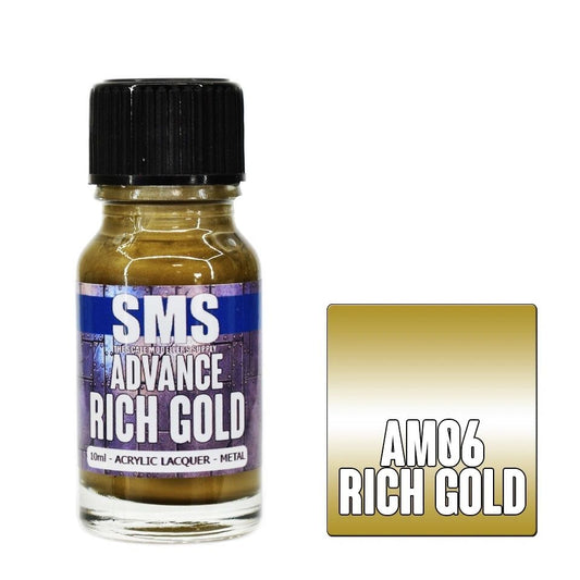 SMS Advance Acrylic Lacquer Metal Colour Rich Gold AM06
