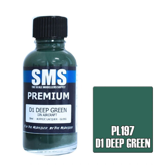 SMS Premium Acrylic Lacquer Colour D1 Deep Green PL197