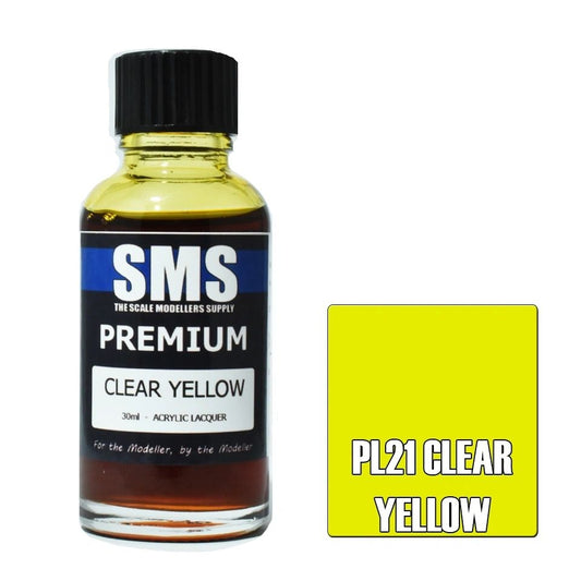 SMS Premium Acrylic Lacquer Colour Clear Yellow PL21