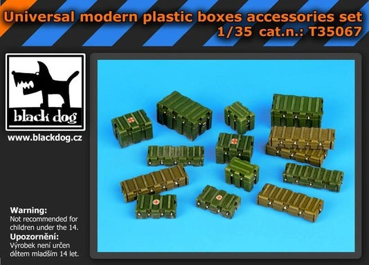 Blackdog 1:35 Universal modern plastic boxes accessories set