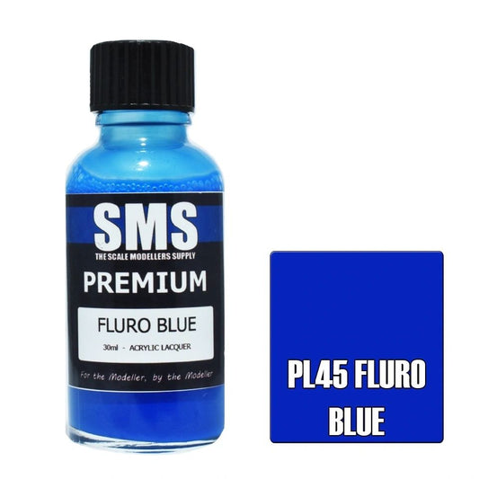 SMS Premium Acrylic Lacquer Colour Fluro Blue PL45