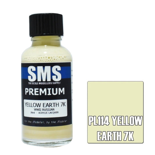 SMS Premium Acrylic Lacquer Colour Yellow Earth 7K PL114