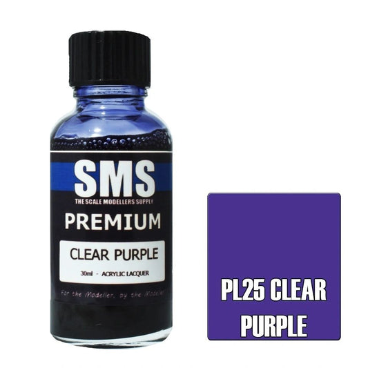 SMS Premium Acrylic Lacquer Colour Clear Purple PL25