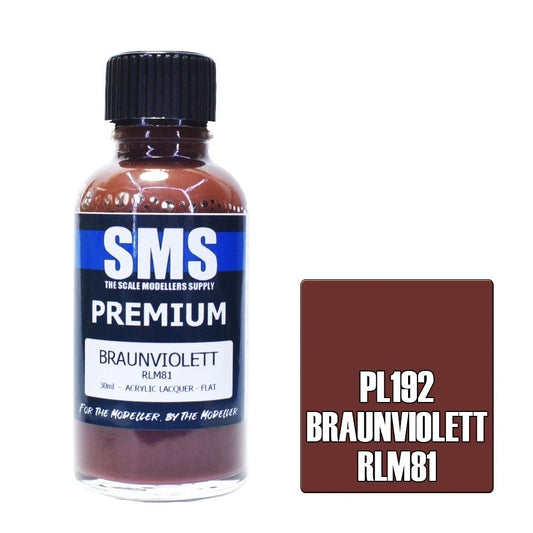 SMS Premium Acrylic Lacquer Colour Braunviolett RLM81 PL192