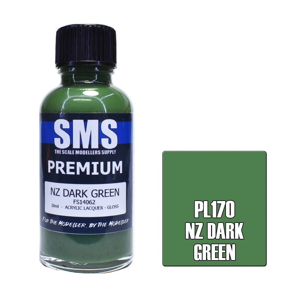 SMS Premium Acrylic Lacquer Colour NZ Dark Green PL170