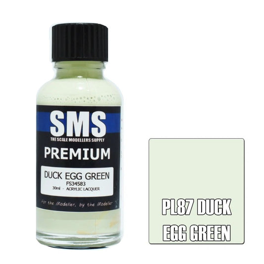 SMS Premium Acrylic Lacquer Colour Duck Egg Green PL87