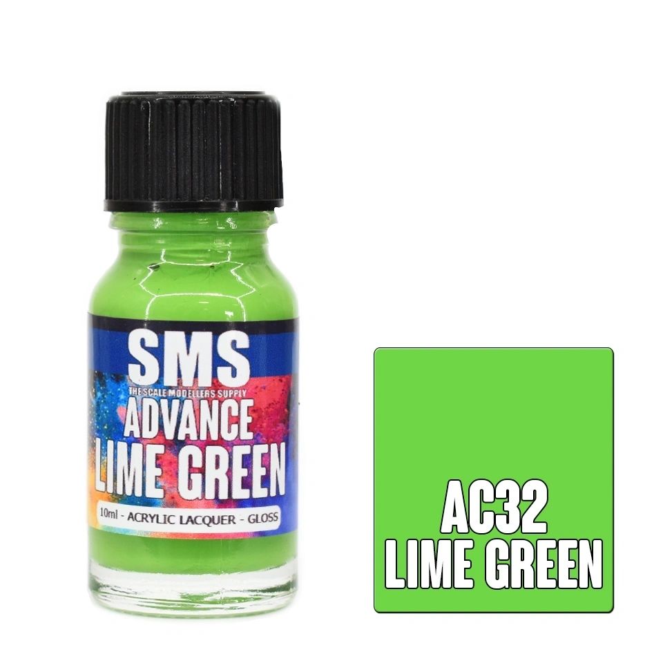 SMS Advance Acrylic Lacquer Colour Lime Green AC32